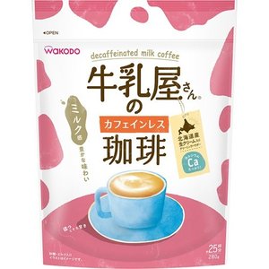 牛乳屋さんのカフェインレス珈琲 商品説明 『牛乳屋さんのカフェインレス珈琲』 ◆たっぷりミルク感と甘さのコク深いカフェインレスのカフェオレです。 ◆豊かなコーヒーの香りと、北海道産生クリーム入りのクリーミングパウダーを使用したまろやかな味わ...