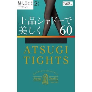 【10個セット】 アツギ タイツ 上品シャドーで美しく 60デニール ブラック M-L 2足組 ×10個セット　【正規品】