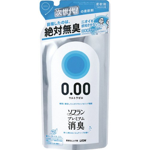 【5個セット】ソフラン プレミアム消臭 ウルトラゼロ 柔軟剤 詰め替え(400ml)×5個セット 【正規品】 1