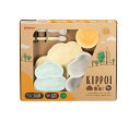 ピジョン KIPPOI ベビー食器セット クリームイエロー＆ミントグリーン(1セット)【正規品】【k】【ご注文後発送までに1週間前後頂戴する場合がございます】