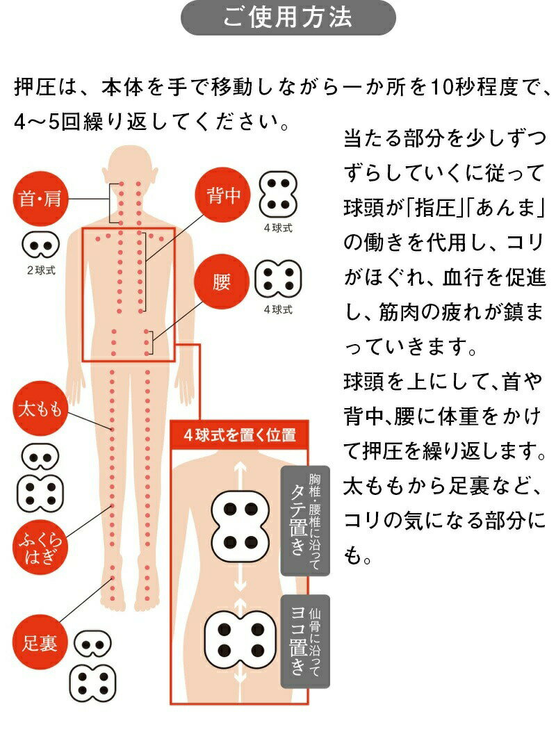 中山式 快癒器 4球式【正規品】【k】【ご注文後発送までに1週間前後頂戴する場合がございます】 2