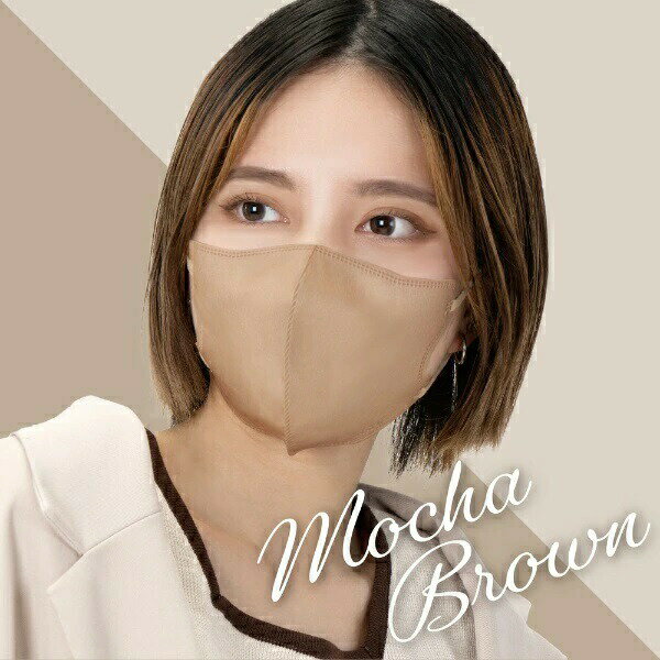 【3個セット】 【30枚入り】医食同源 立体型スパンレース不織布カラーマスク モカ 個包装 30枚入×3個セット 【正規品】 3