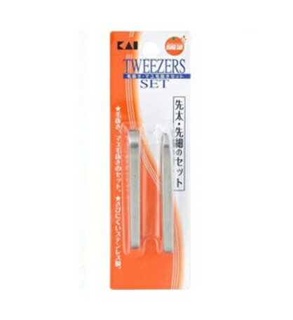 【3個セット】 大木製薬 オレンジケア 貝印 毛抜き・マユ毛抜きセット(2本入)×3個セット【正規品】