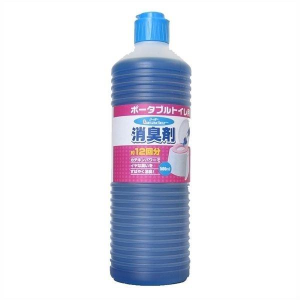 LEポータブルトイレ用消臭液500ml 商品説明 『LEポータブルトイレ用消臭液500ml 』 ●植物由来カテキンの働きにより、イヤな臭いをおさえて長時間消臭効果を発揮します。 ●トイレに汚れが付きにくく、大腸菌の発生をおさえ清潔に保ちます。 【LEポータブルトイレ用消臭液500ml 　詳細】 原材料など 商品名 LEポータブルトイレ用消臭液500ml 販売者 〒541-0045 大阪市中央区道修町1丁目4番2号 06-6223-1781 ご使用方法 ・ポータブルトイレのバケツに水2Lを入れ、本品を約40mLを溶かしてご使用下さい。 ご使用上の注意 ・キャップをしめた状態で、よく振ってご使用下さい。 ・容器を強く持ってキャップを開けると原液が飛び出すおそれがあります。 ・直射日光が当たる場所や高温になる所へは置かないで下さい。 ・目に入った場合はすぐ水で洗い流し、万が一誤って飲んだ時にはすぐ吐かせるなどの処置をし、医師にご相談下さい。 ・幼児の手の届く所に置かないで下さい。 ・用途以外に使用したり、飲んだり、人体に使用しないで下さい。 ・皮膚や衣類に付いた時は、すぐ洗剤で洗い落として下さい。色が落ちにくくシミになるおそれがあります。 広告文責 株式会社プログレシブクルー072-265-0007 区分 日用品LEポータブルトイレ用消臭液500ml 　