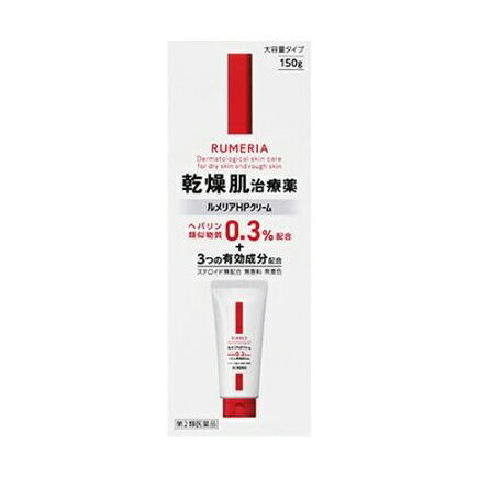 ルメリアHPクリーム 商品説明 『ルメリアHPクリーム 』 ●乾燥しやすい顔や手足など，白く粉吹きがある乾燥肌の症状を改善します。 ●低刺激でしっかりうるおいを保つクリームタイプ ●ステロイド無配合 ●無香料・無着色 【ルメリアHPクリーム 　詳細】 100g中 ヘパリン類似物質 0.3g グリチルリチン酸二カリウム 1g パンテノール 1g トコフェロール酢酸エステル 0.5g 添加物として 白色ワセリン，ジメチルポリシロキサン，セチル硫酸Na，ステアリン酸，セトステアリルアルコール，カルボキシビニルポリマー，パラベン，エデト酸Na，流動パラフィン，1,3-ブチレングリコール，pH調節剤 を含有。 原材料など 商品名 ルメリアHPクリーム 内容量 150g 販売者 奥田製薬（株） 保管及び取扱い上の注意 （1）本剤のついた手で，目などの粘膜に触れないでください。 （2）直射日光の当たらない涼しい所に密栓して保管してください。 （3）小児の手の届かない所に保管してください。 （4）他の容器に入れ替えないでください。（誤用の原因になったり品質が変わることがあります） （5）使用期限を過ぎた製品は使用しないでください。 　なお，使用期限内であっても，開封後は品質保持の点からなるべく早くご使用ください。 用法・用量 1日1〜数回，適量を患部にすりこむか，又はガーゼなどにのばして貼ってください。 （1）定められた用法・用量を厳守してください。 （2）小児に使用させる場合には，保護者の指導監督のもとに使用させてください。 （3）目に入らないようにご注意ください。万一，目に入った場合には，すぐに水又はぬるま湯で洗ってください。なお，症状が重い場合には，眼科医の診療を受けてください。 （4）外用にのみ使用してください。 　※出血のある傷口には使用しないでください。（血が止まりにくくなることがあります） 　※顔面にある傷あと，やけどのあとには使用しないでください。 効果・効能 手指のあれ，ひじ・ひざ・かかと・くるぶしの角化症，手足のひび・あかぎれ，乾皮症，小児の乾燥性皮膚，しもやけ（ただれを除く），傷・火傷のあとの皮膚のしこり・つっぱり（顔面を除く），打ち身・ねんざ後のはれ・筋肉痛・関節痛 ご使用上の注意 （守らないと現在の症状が悪化したり，副作用が起こりやすくなります）1．次の人は使用しないでください 　（1）出血性血液疾患（血友病，血小板減少症，紫斑病など）の人。 　（2）わずかな出血でも重大な結果をきたすことが予想される人。 　　（血液凝固抑制作用を有し出血を助長するおそれがあります） 2．次の部位には使用しないでください 　目や目の周囲，粘膜（口腔，鼻腔，膣など）。1．次の人は使用前に医師，薬剤師又は登録販売者に相談してください 　（1）医師の治療を受けている人。 　（2）薬などによりアレルギー症状を起こしたことがある人。 　（3）湿潤やただれのひどい人。 2．使用後，次の症状があらわれた場合は副作用の可能性があるので，直ちに使用を中止し，この箱を持って医師，薬剤師又は登録販売者に相談してください ［関係部位：症状］ 皮膚：発疹・発赤，かゆみ，はれ，紫斑 3．5〜6日間使用しても症状がよくならない場合は使用を中止し，この箱を持って医師，薬剤師又は登録販売者に相談してください ◆ 医薬品について ◆医薬品は必ず使用上の注意をよく読んだ上で、 それに従い適切に使用して下さい。 ◆購入できる数量について、お薬の種類によりまして販売個数制限を設ける場合があります。 ◆お薬に関するご相談がございましたら、下記へお問い合わせくださいませ。 株式会社プログレシブクルー　072-265-0007 ※平日9:30-17:00 (土・日曜日および年末年始などの祝日を除く） メールでのご相談は コチラ まで 広告文責 株式会社プログレシブクルー072-265-0007 商品に関するお問い合わせ 会社名：奥田製薬 問い合わせ先：お客様相談窓口 電話：06-6351-2100（代表） 受付時間：9：00〜17：00（土日祝日を除く） 区分 日本製・第2類医薬品 ■医薬品の使用期限 医薬品に関しては特別な表記の無い限り、1年以上の使用期限のものを販売しております。 それ以外のものに関しては使用期限を記載します。医薬品に関する記載事項はこちら【第2類医薬品】奥田製薬 ルメリアHPクリーム 　150g×5個セット