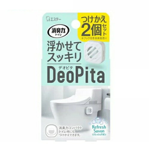 Rakuten - 【5個セット】 消臭力 デオピタ トイレ用 浮かせてスッキリ リフレッシュサボン つけかえ(2個入)×5個セット【正規品】