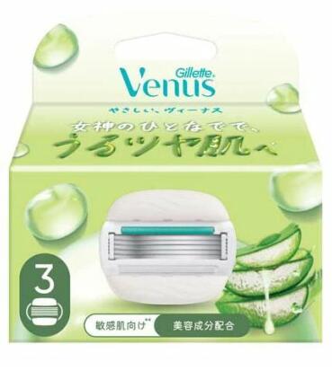 P&G ジレット ヴィーナス うるツヤ肌 敏感肌むけ 5枚刃 替刃(3個入)【正規品】