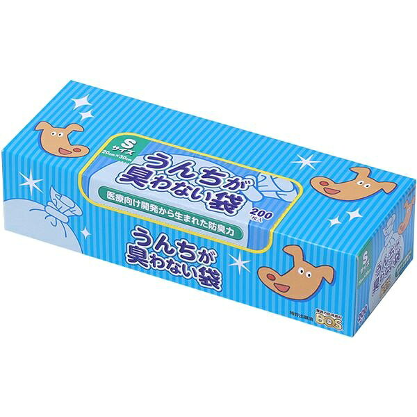 【5個セット】 クリロン化成 うんちが臭わない袋BOS ペット用 Sサイズ(200枚入)×5...