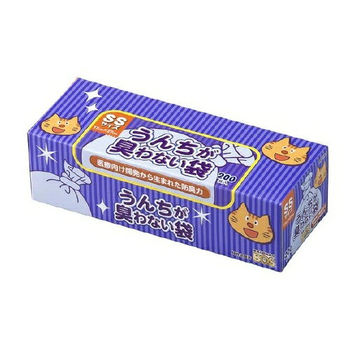 【10個セット】 クリロン化成 うんちが臭わない袋BOS ネコ用 SSサイズ(200枚入)×10...