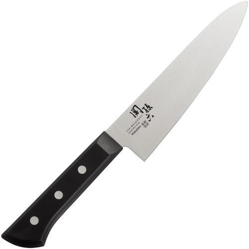 貝印 関孫六 わかたけ 牛刀180mm 商品説明 『貝印 関孫六 わかたけ 牛刀180mm 』 サビに強いハイカーボンステンレス刃物鋼製で、食洗機に対応しております。 ※右利き・左利き兼用の包丁になります。左利きの方でもご使用いただけます。 【貝印 関孫六 わかたけ 牛刀180mm 　詳細】 原材料など 商品名 貝印 関孫六 わかたけ 牛刀180mm 原材料もしくは全成分 刃体／ステンレス刃物鋼(刃付け形状/両刃付け) 、 柄／ナイロン(耐熱温度170℃)・ポリプロピレン(耐熱温度110℃) 販売者 貝印株式会社 広告文責 株式会社プログレシブクルー072-265-0007 区分 調理用品貝印 関孫六 わかたけ 牛刀180mm×5個セット 　