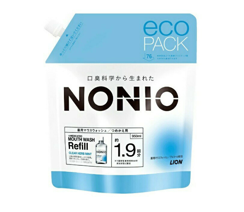 樂天商城 - 【6個セット】【1ケース分】 ライオン ノニオ マウスウォッシュ クリアハーブミント つめかえ用(950ml)×6個セット　1ケース分【正規品】