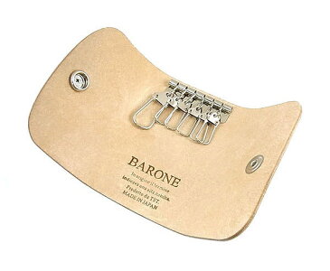 日本製 男の極厚レザーキーケースメンズ 本革キーケース 本革牛革 紳士用鍵入れ ブランド【BARONE バローネ】【定形外郵便発送 送料無料】 クリスマス ギフト プレゼント 贈り物
