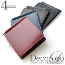 【Decoroso デコローゾ】4colorマネークリップ 二つ折り財布 メンズ馬革牛革本革ブランド短財布【さいふ サイフ 財布 wallet】紳士用ショートウォレット 男性用 定形外郵便 送料無料 ブラック ブラウン レッドブルー ネイビー クリスマス ギフト プレゼント 贈り物