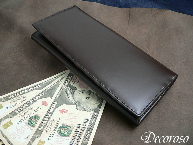【Decoroso デコローゾ】メンズ長財布 brown 馬革牛革本革ブランド【さいふ サイフ 財布 wallet】紳士用ロングウォレット　男性用10P03Dec16 クリスマス ギフト プレゼント 贈り物