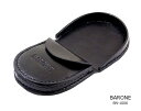 【定形外郵便発送】【BARONE バローネ】【小銭入れ コインケース】手のひらサイズの小銭入れ。馬蹄型コインケース。牛革財布 レザーコインケース ブラック 黒色 !!bn1051 D-LT120710P03Dec16
