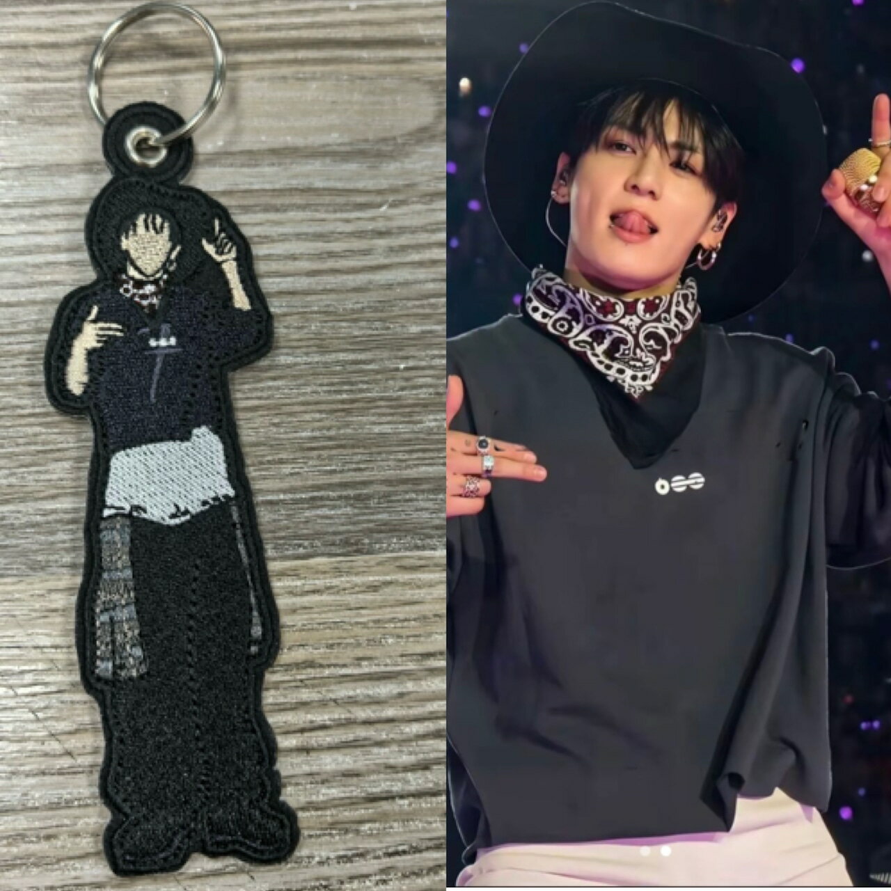 Cowboy Twins グクテテ 刺繍キーホルダー in Mexico