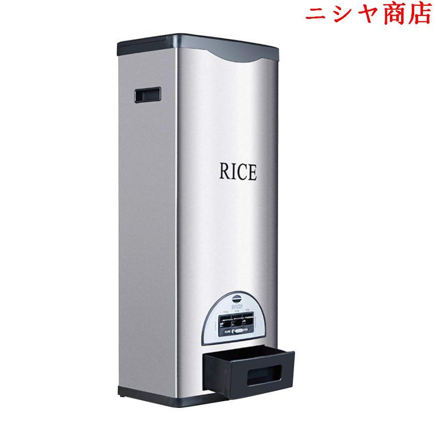 米びつ ライスバレルグレインボックス食品容器防虫防湿シールライスシリンダー家庭用貯蔵ライスボックス30kgステンレススチールスマートライスバレルヌードルバ