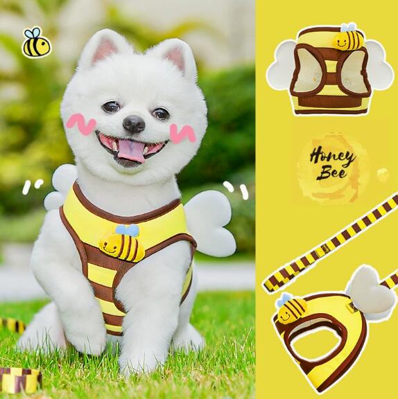 犬 ハーネス 羽付き ミツバチ お出かけ 散歩 胴輪 ペット用品 かわいい 人気 新作 ...