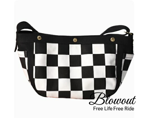 Waist Top Bag - Blowout チェッカー しましま 囚人 帆掛 ライディングバッグ バイカー チョッパー スポーツスター ダイナ ソフテイル ツーリング ウエストライド好きの方へ
