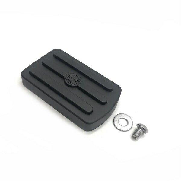 黒 スカル ラージブレーキペダルカバー ハーレー ダイナ ソフテイル ツーリング FLTR FLHR FLHT ペダルカバー