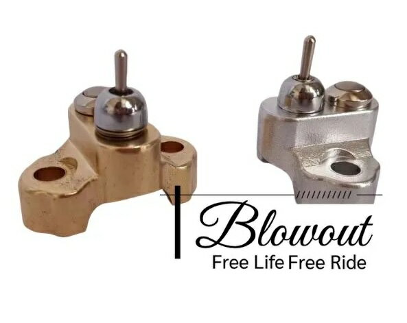 真鍮 ハンドル プッシュボタン スイッチ 22mmハンドル ボバー チョッパー BRASS ビンテージ ブラス