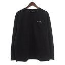 サノバチーズ/SON OF THE CHEESE WEEKLY バック プリント ポケット付き L/S 長袖 カットソー サイズ メンズL ブラック ランクB 10K23【中古】