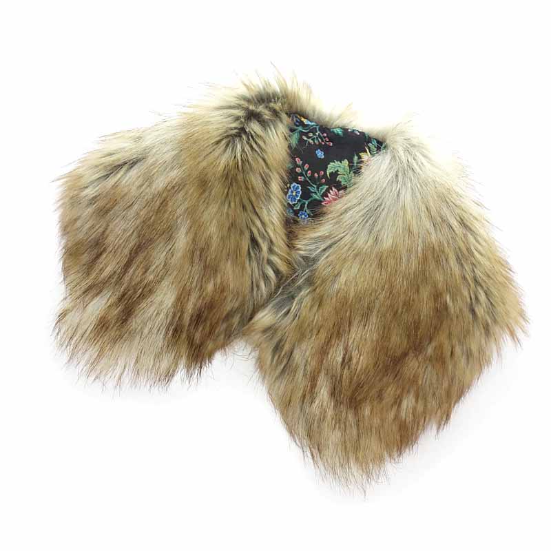 ザ シンゾーン//THE SHINZONE FAKE FUR TIPPET フェイク ファー ティペット スヌード マフラー サイズ ユニセックスF ブラウン ランクN 82L23【中古】