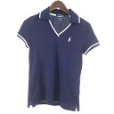 ラルフローレン/RALPH LAUREN POLO GOLF テーラードフィット 半袖 ポロ シャツ サイズ レディースXS ネイビー ランクA 82L23【中古】