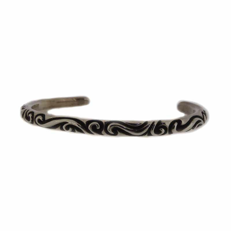 クロムハーツ/CHROME HEARTS BANGLE SCROLL スクロール バンド ブレスレット サイズ ユニセックスF シルバー ランクA 90B24【中古】