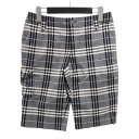 バーバリー/BURBERRY GOLF SHORT PT ゴルフ ノヴァチェック ショート パンツ サイズ レディース9 グレー ランクA 20D24【中古】