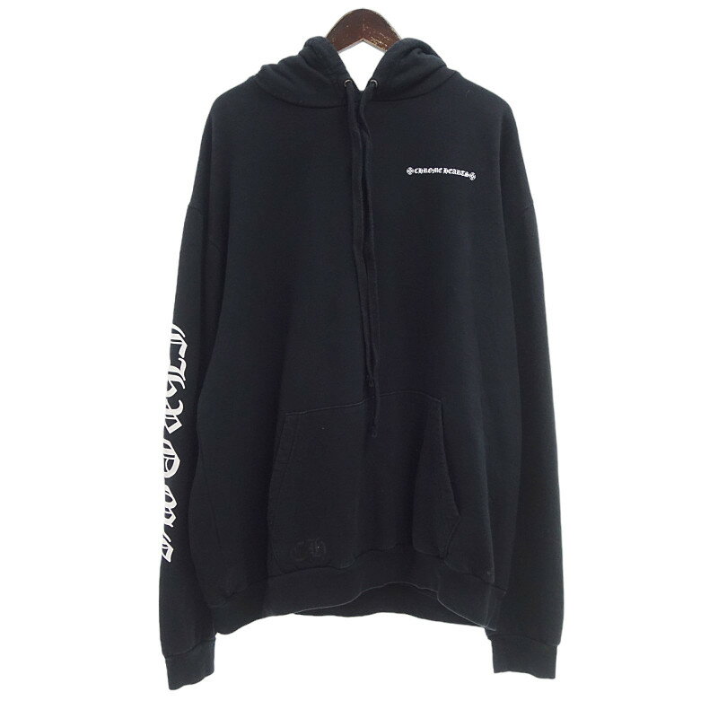 クロムハーツ/CHROME HEARTS Tire Track Hoodie タイヤトラック パーカー トリプルクロス サイズ メンズXL ブラック ランクB 92C24【中古】