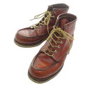 レッドウィング/RED WING 875 半円犬タグ アイリッシュセッター ブーツ サイズ メンズ7.5 ブラウン ランクC 80D24【中古】