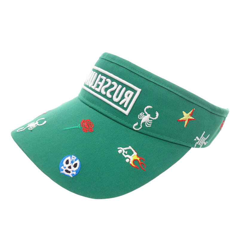 ラッセルノ/RUSSELUNO ゴルフ ICON PATTERN SUNVISOR サンバイザー キャップ サイズ ユニセックスフリーサイズ グリーン ランクB 82D24