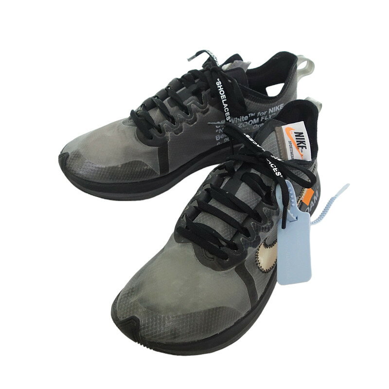 ナイキ/NIKE OFF-WHITE ZOOM FLY BLACK　スニーカー サイズ メンズ26.5cm ブラック ランクB 61E24