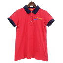 ビームスゴルフ/BEAMS GOLF GOLF ゴルフ ORAGE LABEL 襟裏レインボー ポロシャツ Tシャツ レッド サイズ レディースMランクA 02L24【中古】(4)
