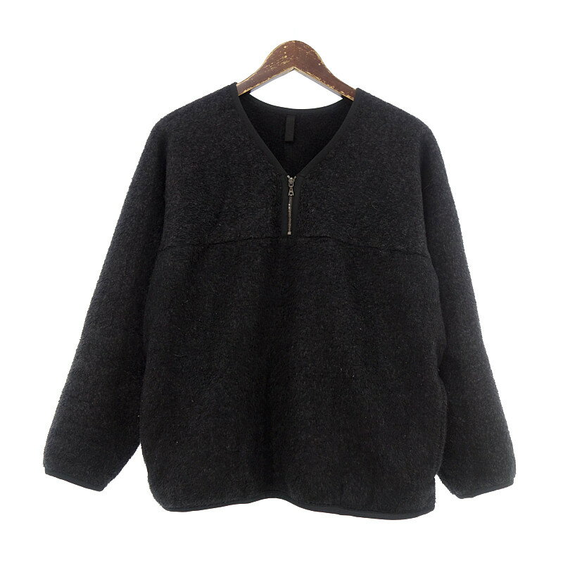 ブラームス/blurhms Cotton Silk Fleece Pullover フリース ジャケット ブラック系 サイズ レディース0ランクB 72L24【中古】