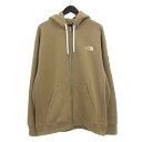 ザノースフェイス/THE NORTH FACE スクエアロゴフルジップ 裏起毛 パーカー ベージュ サイズ メンズXXLランクA 82D25【中古】