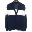 ジュンハシモト/JUN HASHIMOTO K03 STRIPE CARDIGAN ストライプ ニット カーディガン ホワイト/ネイビー サイズ メンズ4ランクA 51E25【中古】(4)