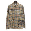 バーバリー/BURBERRY 19AW 8017567 ロゴプリント チェック 長袖 シャツ マルチカラー サイズ メンズMランクN 22F25【中古】