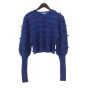ホリデイ/HOLIDAY PON-PON MOHAIR KNIT TOPS セーター ニット ブルー サイズ レディースONE SIZEランクB 70G25【中...