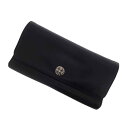 クロムハーツ/CHROME HEARTS JUDY ジュディ クロスボタン レザーウォレット 財布 ブラック サイズ ユニセックス表記なしランクB 01G25【...