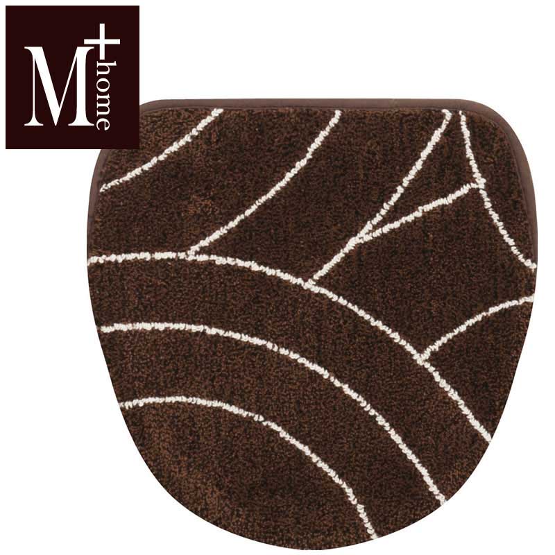 マルチフタカバー（吸着）：【M+home】ブロンクス(ブラウン)[ 北欧 吸着タイプ トイレ 貼る ]