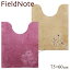 【Field Note(フィールドノート)】スウェイ ロングトイレマット75×60cm(ベージュ/ピンク)