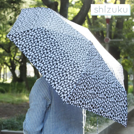【OUTLET】【shizuku】折りたたみ傘（押し葉標本/白花/ちょうちょ/ねこおりがみ/木の実探し/森のなかま）´（折り畳み傘/かさ/雨具/雨傘/梅雨/軽い/丈夫/日よけ/日傘/プレゼント/母の日/プレーリードッグ）