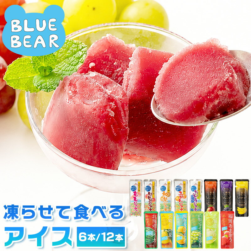 凍らせて食べる アイス 6本 12本 1,000円ポッキリ 送料無料 果汁入り フルーツシャーベット フルーツアイス 国産果汁100％ 名産ご当地フルーツバー ご褒美ソルベ おやつ スイーツ ギフト プレゼント メール便 ポスト投函 敬老の日