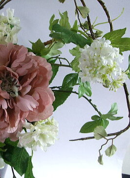 和の花あしらい【花の舞】 【楽ギフ_メッセ入力】【楽ギフ_包装】和の贈り物・和花・ダリア・シャクヤクピンクの花・枝もののデザイン・アートフラワー・造花・枯れない花お祝いの花〔和風の花〕・光触媒・CT触媒母の日・敬老の日・父の日・お中元