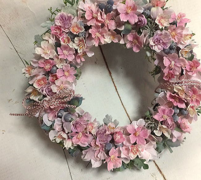 Spring come・桜のリース桜・春のリース開店祝い・ひなまつり・結婚祝い・光触媒・CT触媒・