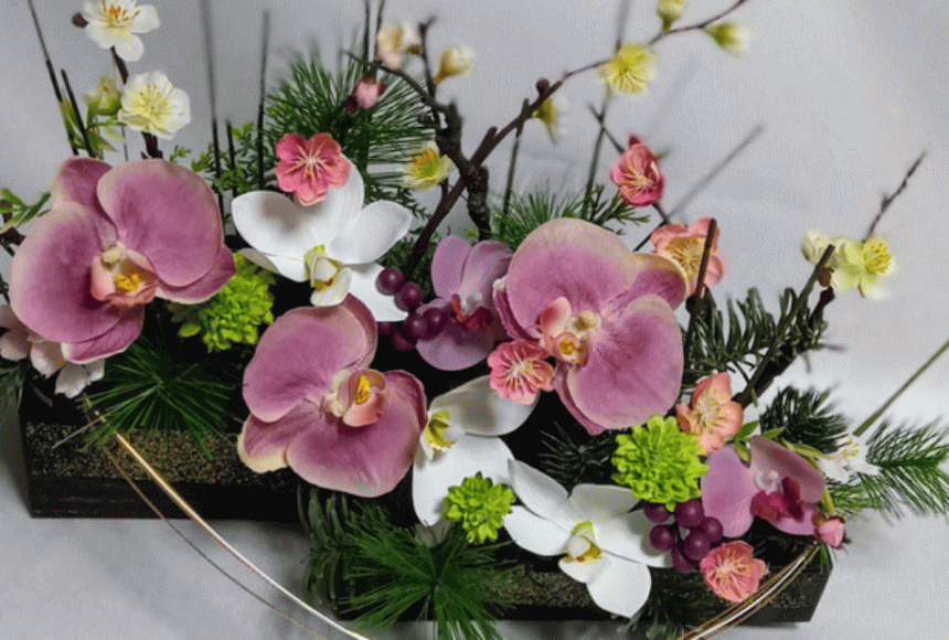 梅の華・和の贈り物・和花〔アートフラワー〕お祝いの花・合格祝い・桜〔和風の花〕・光触媒・CT触媒結婚祝い・お誕生日・お歳暮・お年始・お正月造花・和風・和風の花・...