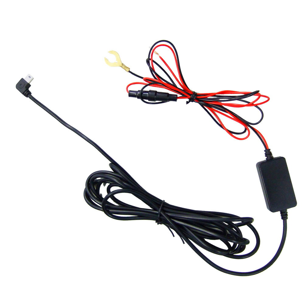 NEXTEC ドライブレコーダー NX-DR Giga用・直結裏取り配線ケーブル【DC-4B5VL(R):L型右出しタイプ】(出張取付対応品) 5V出力 12/24兼用