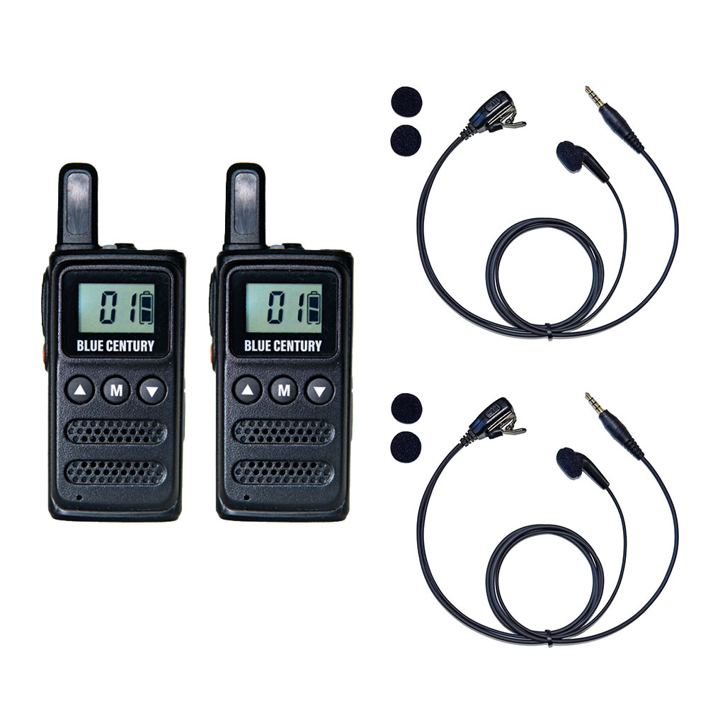 インナーイヤホンセット 2台セット 特定小電力トランシーバー BLUE CENTURY BC-23ChantyPlus ブラック 超小型 最小級サイズ USB-C充電 インカム 無線機 ブルーセンチュリー 技適マーク有 免許不要 C007